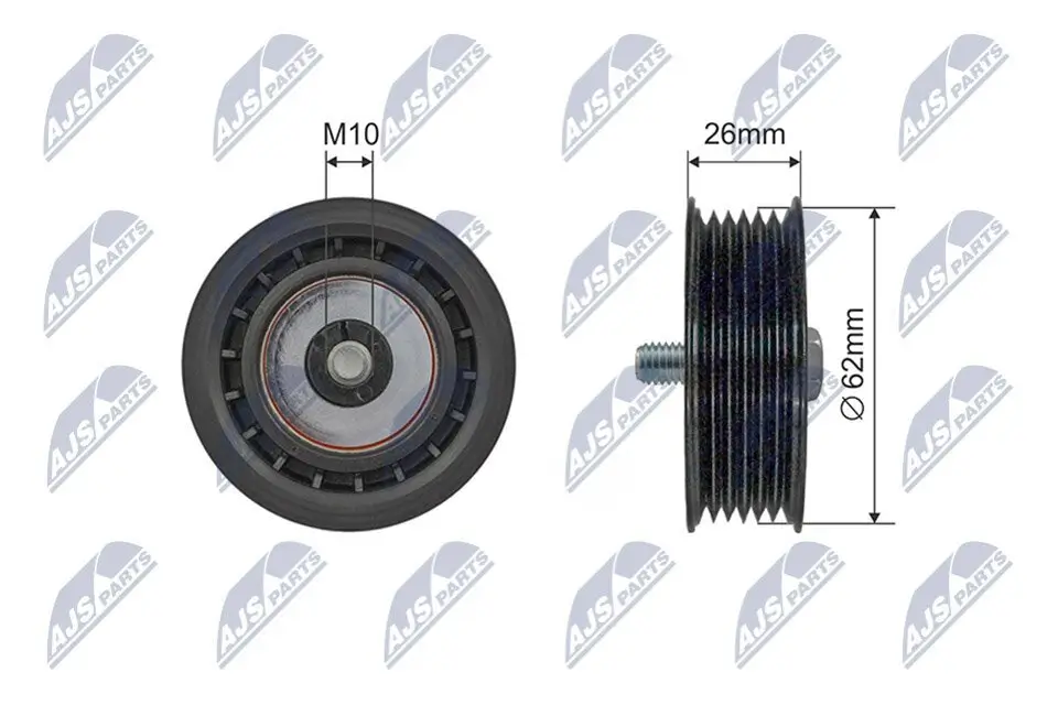 Umlenk-/Führungsrolle, Keilrippenriemen NTY RNK-SA-007