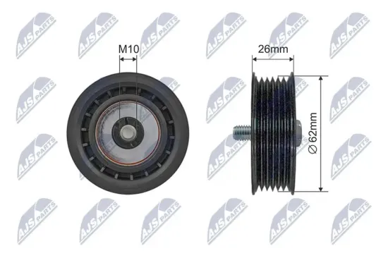 Umlenk-/Führungsrolle, Keilrippenriemen NTY RNK-SA-007 Bild Umlenk-/Führungsrolle, Keilrippenriemen NTY RNK-SA-007