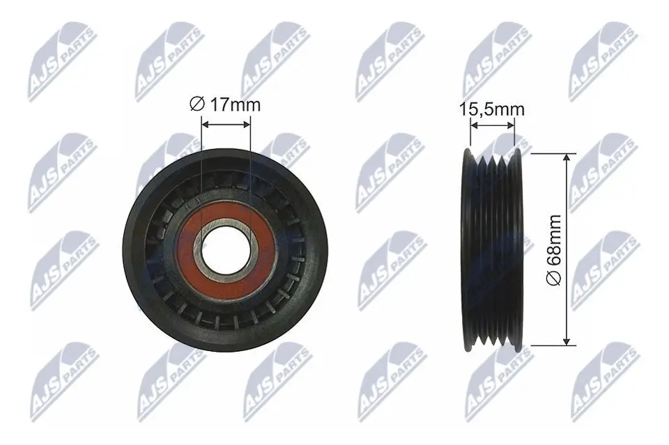 Umlenk-/Führungsrolle, Keilrippenriemen NTY RNK-SB-000