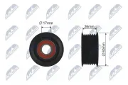 Umlenk-/Führungsrolle, Keilrippenriemen NTY RNK-SU-007