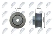 Umlenk-/Führungsrolle, Keilrippenriemen NTY RNK-SU-010