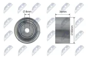 Umlenk-/Führungsrolle, Zahnriemen NTY RNK-SU-018