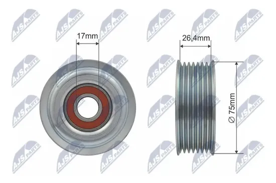 Umlenk-/Führungsrolle, Keilrippenriemen NTY RNK-TY-008 Bild Umlenk-/Führungsrolle, Keilrippenriemen NTY RNK-TY-008