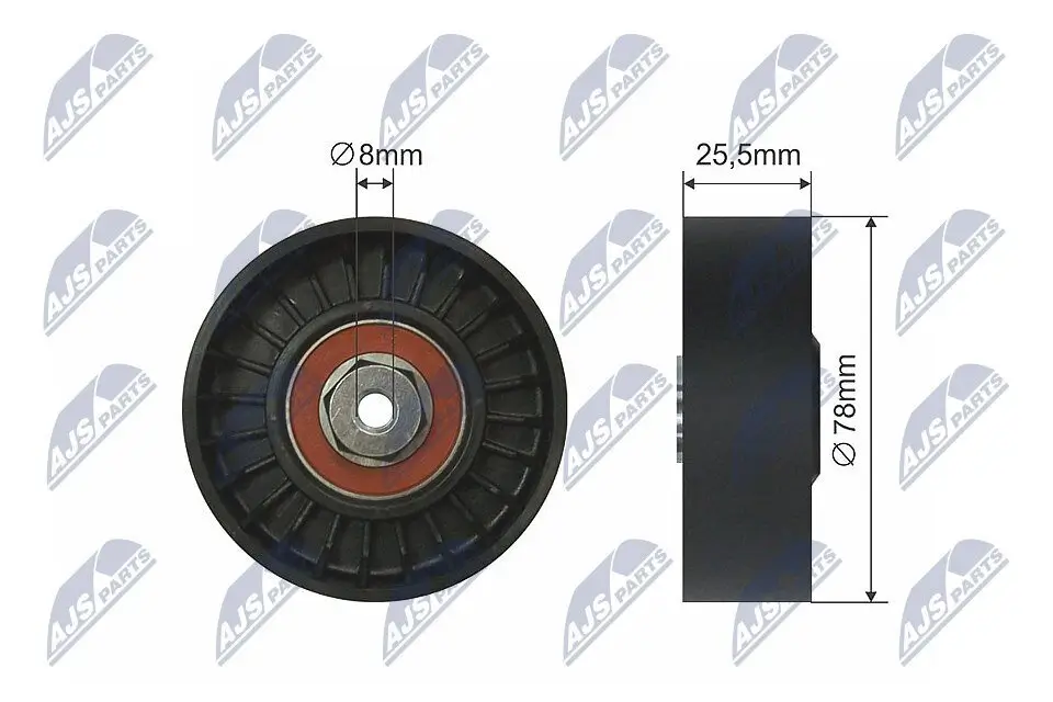 Umlenk-/Führungsrolle, Keilrippenriemen NTY RNK-VW-004