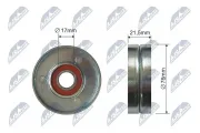 Spannrolle, Keilrippenriemen NTY RNK-VW-010