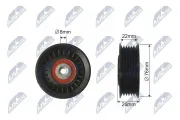 Spannrolle, Keilrippenriemen NTY RNK-VW-029