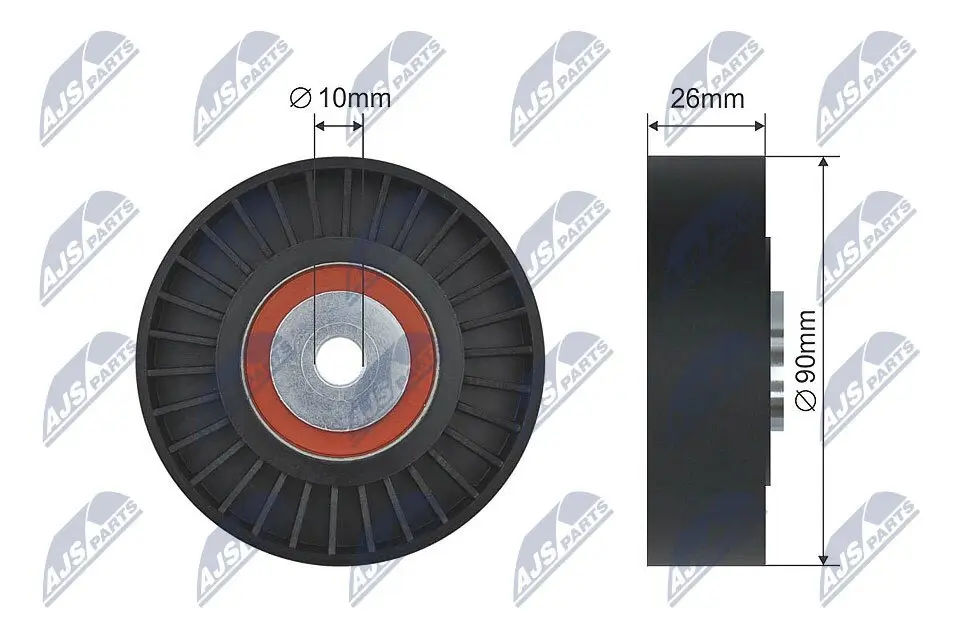 Umlenk-/Führungsrolle, Keilrippenriemen NTY RNK-VW-034