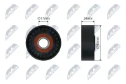 Spannrolle, Keilrippenriemen NTY RNK-VW-036