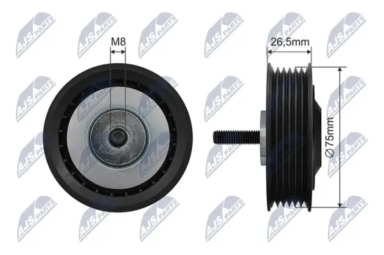 Spannrolle, Keilrippenriemen NTY RNK-VW-042 Bild Spannrolle, Keilrippenriemen NTY RNK-VW-042