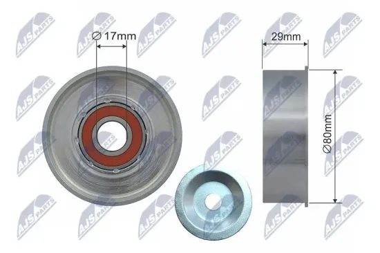 Umlenk-/Führungsrolle, Keilrippenriemen NTY RRK-MS-000 Bild Umlenk-/Führungsrolle, Keilrippenriemen NTY RRK-MS-000