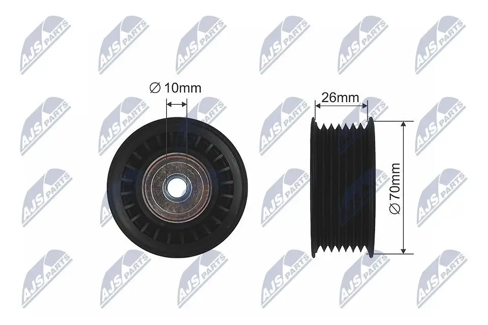 Umlenk-/Führungsrolle, Keilrippenriemen NTY RRK-MS-010