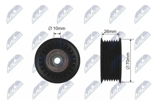 Umlenk-/Führungsrolle, Keilrippenriemen NTY RRK-MS-010 Bild Umlenk-/Führungsrolle, Keilrippenriemen NTY RRK-MS-010