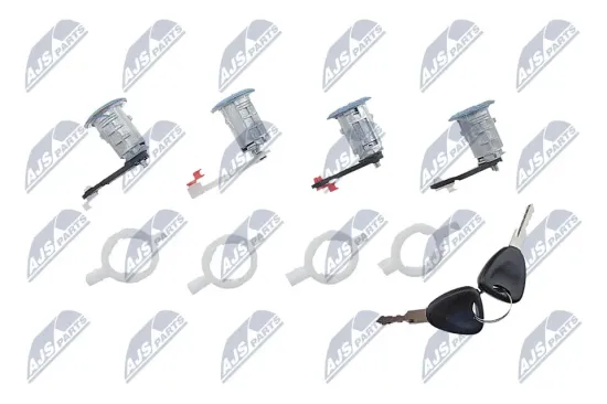 Schließzylindersatz vorne vorne Schiebetür beidseitig hinten Schiebetür NTY EZC-RE-025 Bild Schließzylindersatz vorne vorne Schiebetür beidseitig hinten Schiebetür NTY EZC-RE-025