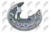 Spritzblech, Bremsscheibe Hinterachse links NTY HTO-CT-000