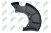 Spritzblech, Bremsscheibe Vorderachse links NTY HTO-VW-051 Bild Spritzblech, Bremsscheibe Vorderachse links NTY HTO-VW-051