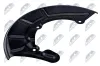 Spritzblech, Bremsscheibe Vorderachse links NTY HTO-WW-090