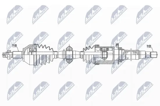 Antriebswelle Vorderachse rechts NTY NPW-AR-014 Bild Antriebswelle Vorderachse rechts NTY NPW-AR-014