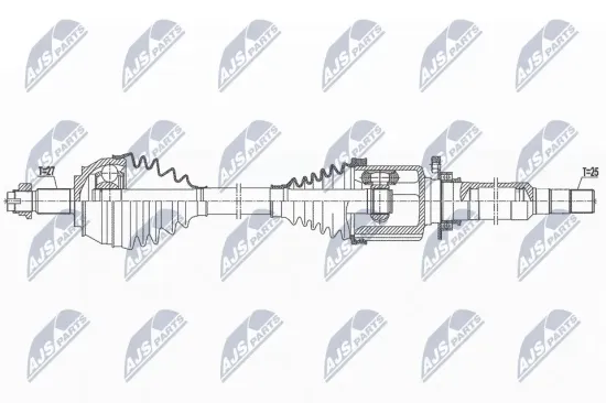Antriebswelle Vorderachse rechts NTY NPW-AR-024 Bild Antriebswelle Vorderachse rechts NTY NPW-AR-024