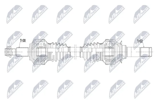 Antriebswelle Hinterachse links Hinterachse rechts NTY NPW-AR-042 Bild Antriebswelle Hinterachse links Hinterachse rechts NTY NPW-AR-042