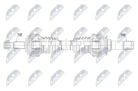 Antriebswelle Hinterachse links Hinterachse rechts NTY NPW-AR-043 Bild Antriebswelle Hinterachse links Hinterachse rechts NTY NPW-AR-043