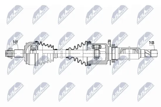 Antriebswelle Vorderachse rechts NTY NPW-AR-045 Bild Antriebswelle Vorderachse rechts NTY NPW-AR-045
