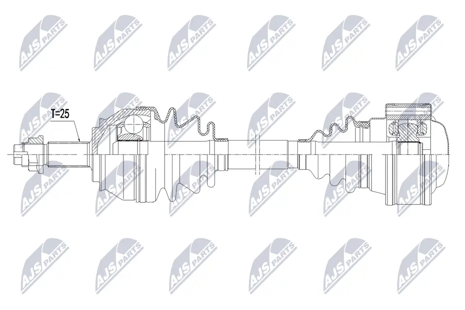 Antriebswelle Vorderachse links NTY NPW-AR-050