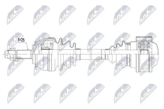 Antriebswelle Vorderachse links NTY NPW-AR-050 Bild Antriebswelle Vorderachse links NTY NPW-AR-050
