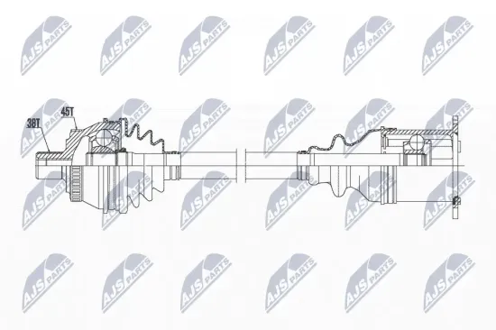 Antriebswelle Vorderachse Vorderachse links Vorderachse rechts NTY NPW-AU-015 Bild Antriebswelle Vorderachse Vorderachse links Vorderachse rechts NTY NPW-AU-015
