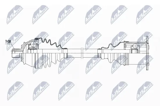 Antriebswelle Vorderachse rechts NTY NPW-AU-021 Bild Antriebswelle Vorderachse rechts NTY NPW-AU-021