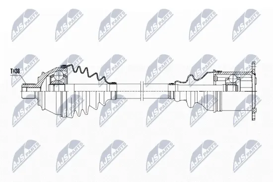 Antriebswelle Vorderachse links NTY NPW-AU-023 Bild Antriebswelle Vorderachse links NTY NPW-AU-023