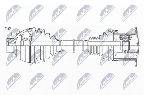 Antriebswelle Vorderachse links Vorderachse rechts NTY NPW-AU-036 Bild Antriebswelle Vorderachse links Vorderachse rechts NTY NPW-AU-036
