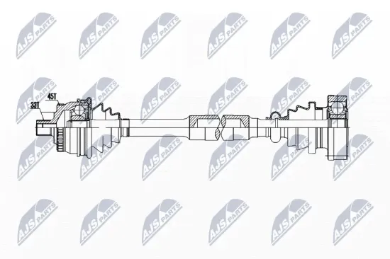 Antriebswelle Vorderachse links NTY NPW-AU-040 Bild Antriebswelle Vorderachse links NTY NPW-AU-040