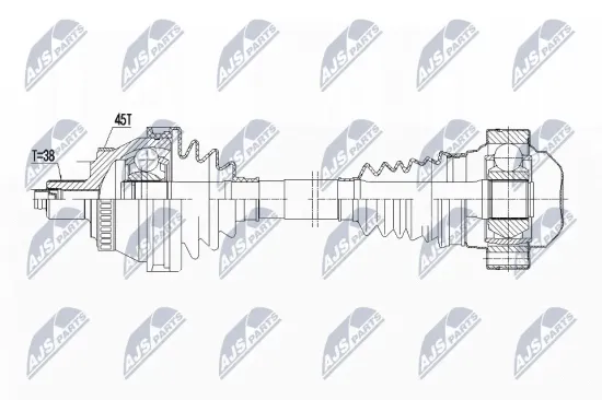 Antriebswelle Vorderachse links NTY NPW-AU-046 Bild Antriebswelle Vorderachse links NTY NPW-AU-046
