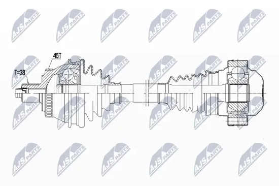 Antriebswelle Vorderachse links NTY NPW-CH-052 Bild Antriebswelle Vorderachse links NTY NPW-CH-052