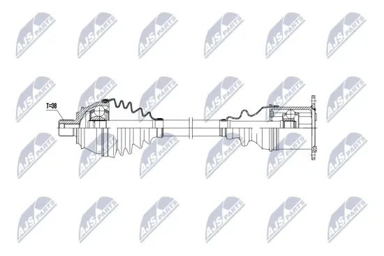 Antriebswelle Vorderachse rechts NTY NPW-AU-057 Bild Antriebswelle Vorderachse rechts NTY NPW-AU-057