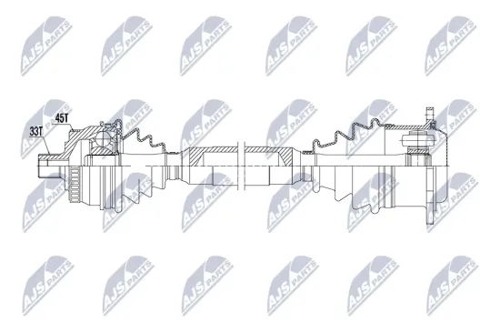 Antriebswelle Vorderachse links NTY NPW-AU-059 Bild Antriebswelle Vorderachse links NTY NPW-AU-059