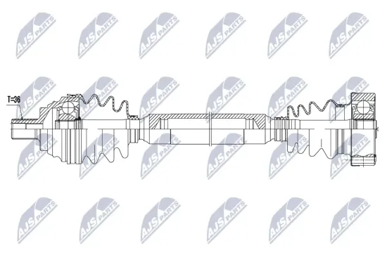 Antriebswelle Vorderachse rechts NTY NPW-CH-062 Bild Antriebswelle Vorderachse rechts NTY NPW-CH-062
