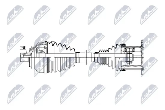 Antriebswelle Vorderachse rechts NTY NPW-AU-078 Bild Antriebswelle Vorderachse rechts NTY NPW-AU-078