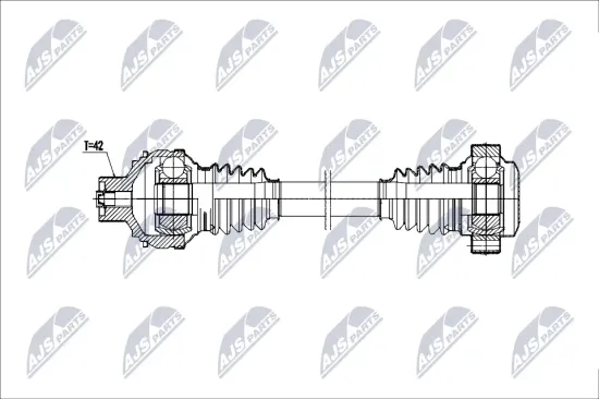 Antriebswelle Hinterachse links Hinterachse rechts NTY NPW-AU-081 Bild Antriebswelle Hinterachse links Hinterachse rechts NTY NPW-AU-081