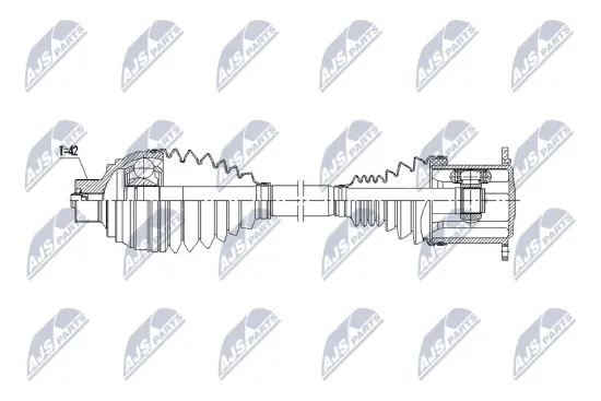 Antriebswelle Vorderachse links Vorderachse rechts NTY NPW-AU-086 Bild Antriebswelle Vorderachse links Vorderachse rechts NTY NPW-AU-086