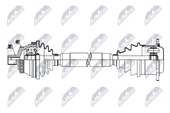 Antriebswelle Vorderachse rechts NTY NPW-AU-093 Bild Antriebswelle Vorderachse rechts NTY NPW-AU-093