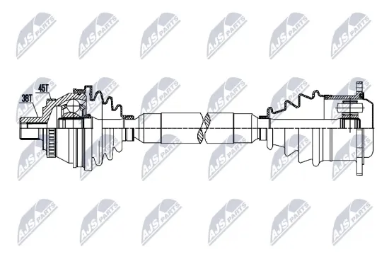 Antriebswelle Vorderachse links NTY NPW-AU-094 Bild Antriebswelle Vorderachse links NTY NPW-AU-094