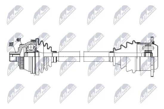 Antriebswelle Vorderachse rechts NTY NPW-AU-095 Bild Antriebswelle Vorderachse rechts NTY NPW-AU-095