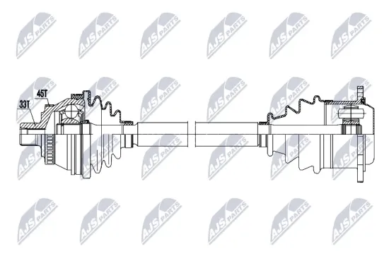 Antriebswelle Vorderachse links NTY NPW-AU-096 Bild Antriebswelle Vorderachse links NTY NPW-AU-096