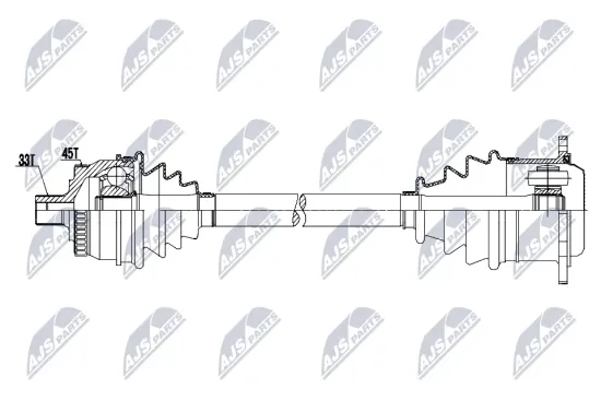 Antriebswelle Vorderachse links NTY NPW-AU-098 Bild Antriebswelle Vorderachse links NTY NPW-AU-098