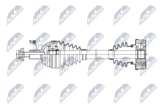 Antriebswelle Vorderachse links NTY NPW-AU-107 Bild Antriebswelle Vorderachse links NTY NPW-AU-107