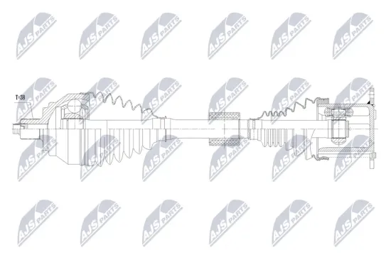 Antriebswelle Vorderachse rechts NTY NPW-AU-117 Bild Antriebswelle Vorderachse rechts NTY NPW-AU-117
