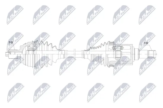 Antriebswelle Vorderachse rechts NTY NPW-AU-119 Bild Antriebswelle Vorderachse rechts NTY NPW-AU-119