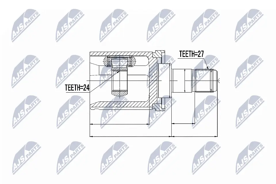 Gelenksatz, Antriebswelle Vorderachse links NTY NPW-BM-011