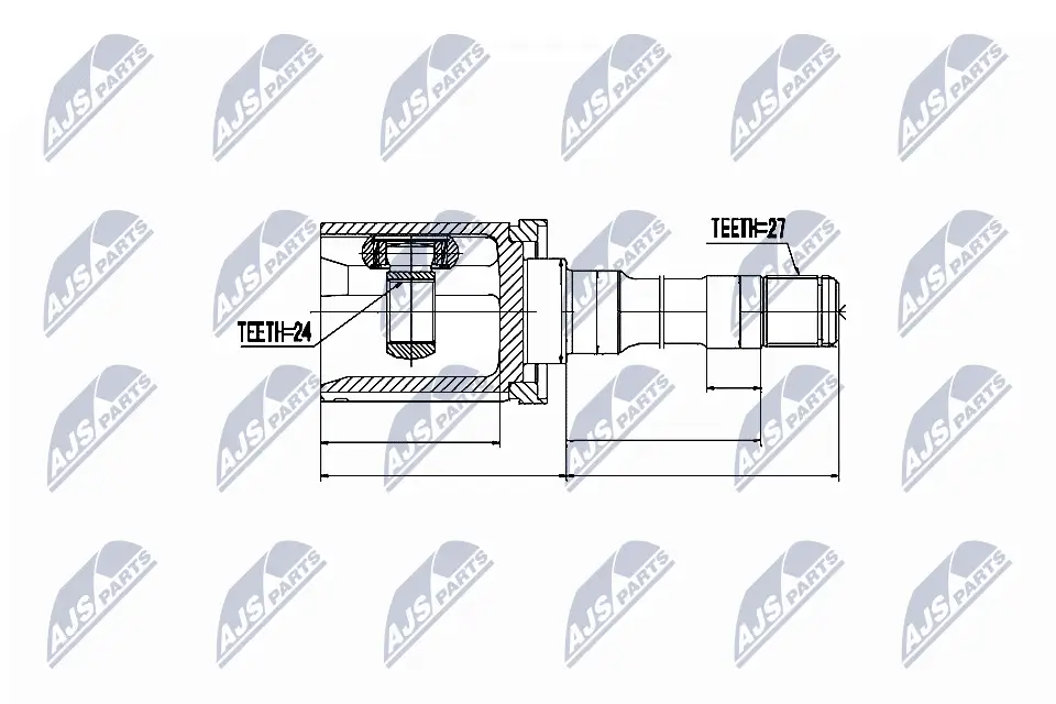 Gelenksatz, Antriebswelle Vorderachse rechts NTY NPW-BM-014